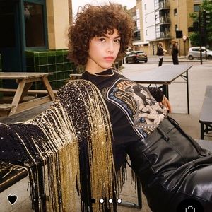 Metallic Fringe Jacket